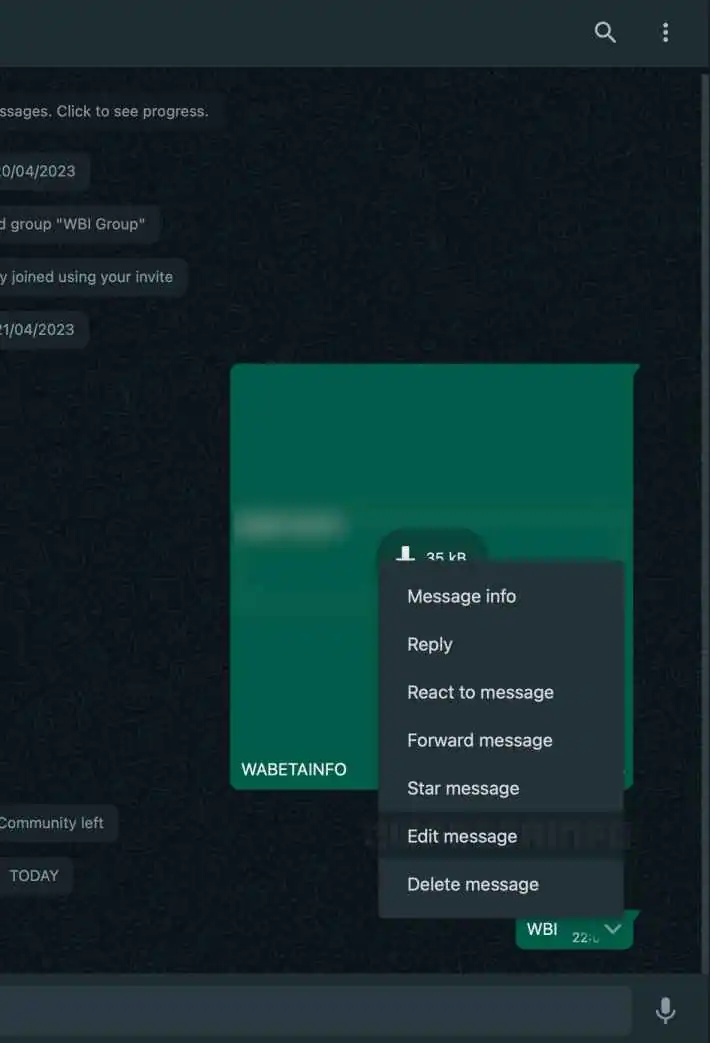 Edit WhatsApp Message on WhatsApp Web