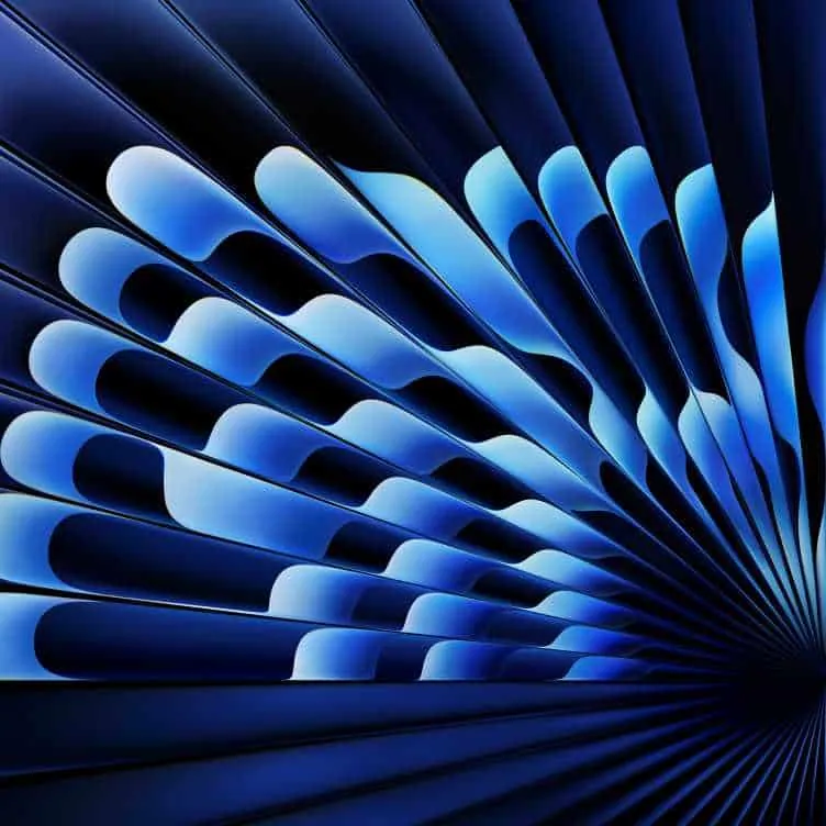 Download macOS Blue Radial Wallpaper