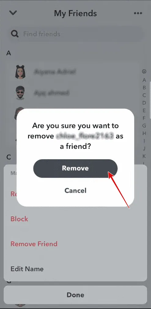 Tap Remove